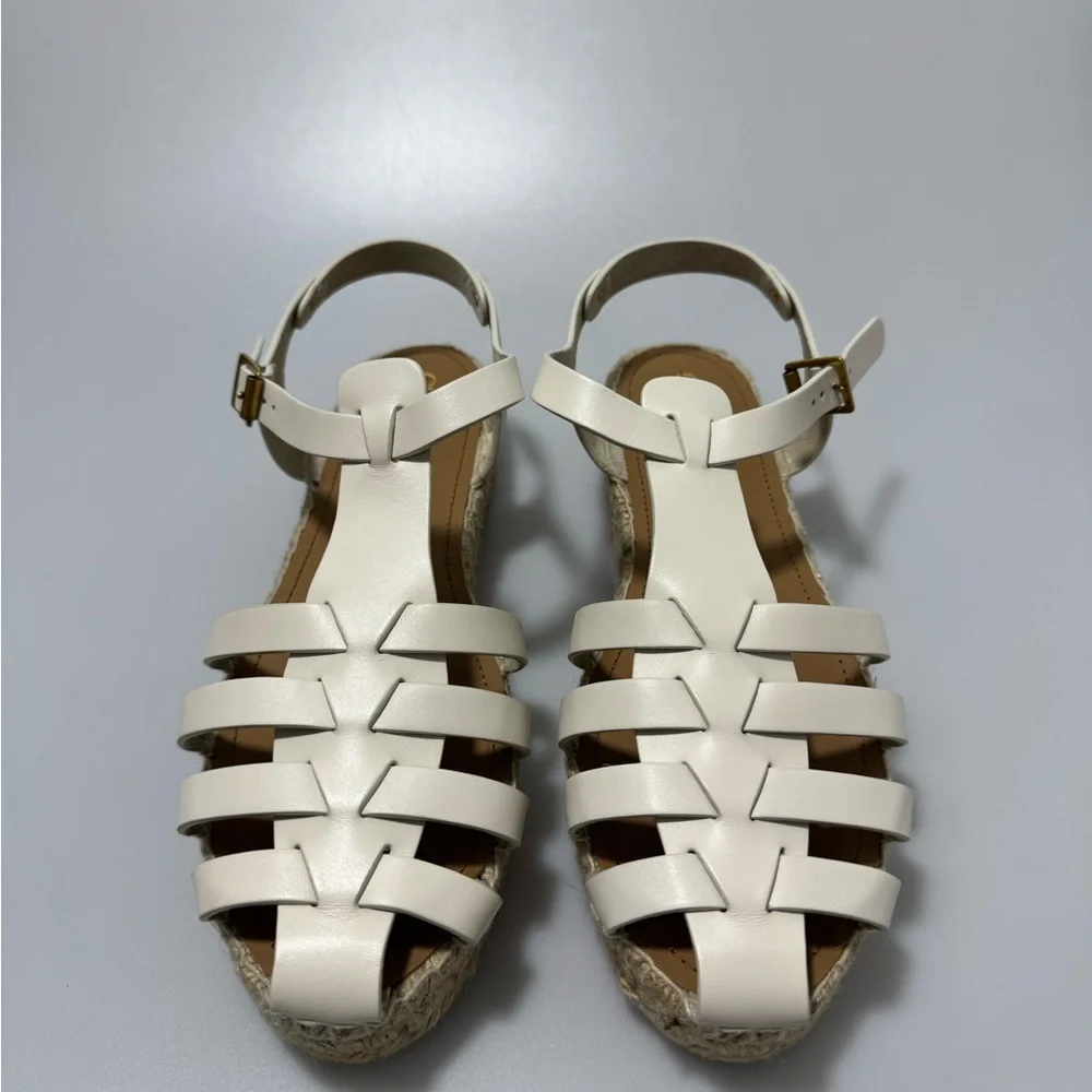 Dior Dioriviera Marine Espadrilles Sandals Leather White Women’s EU 41/US 11 - Picture 2 of 7